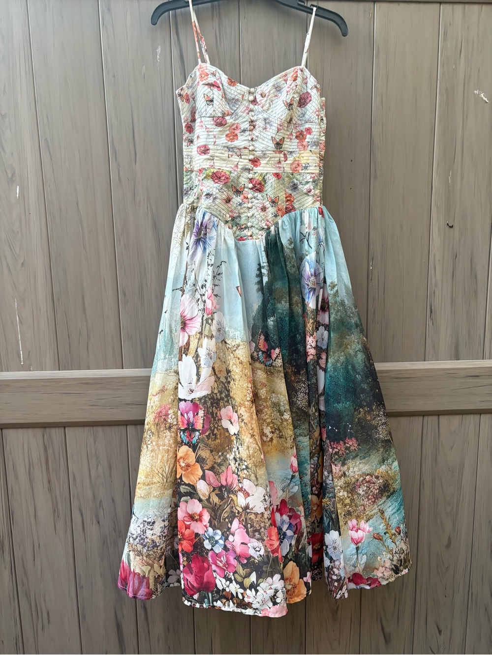 Anthropologie The Muse Basque-Waist Midi Dress - Picture 9 of 13